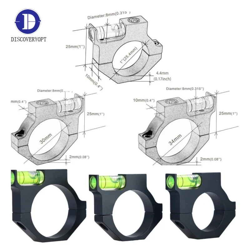 Discovery Bubble Level for Airsoft Guns Rifle Scope Mount for 11mm 20mm Picatinny Weaver Rail 25/30/34mm Rifle Sight Scope Mount