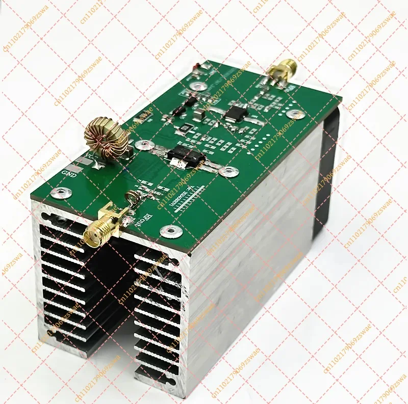 40W UHF RF Power Amplifier (433±40MHz) for DMR Radio, High Power RF AMP with Heatsink