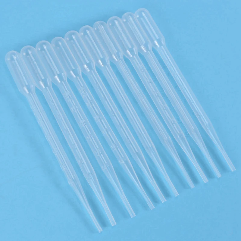 40 قطعة 3 مللي مجموعة قطارة العين البلاستيكية القابل للتصرف نقل الماصات المتدرجة