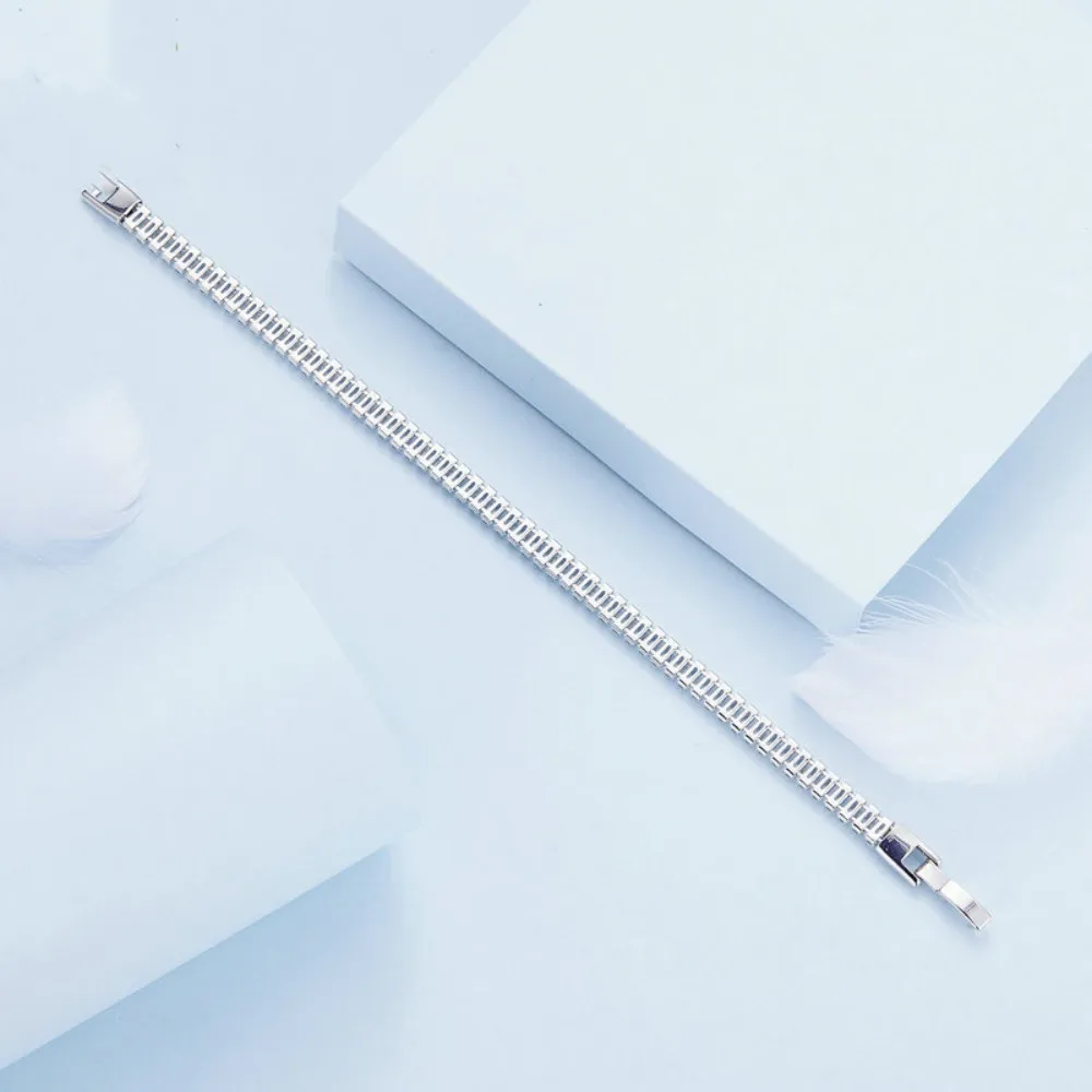 

Buyee 925 Sterling Silver Female Bracelet for Women Light White Crystal Fashion Wedding Fine Jewelry Bracelets Gift