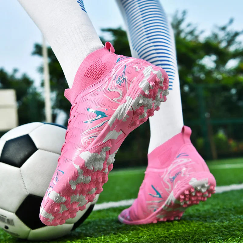 Neue Herren-Fußballschuhe für Rasen, Ultraleichte Sport-Indoor-FG-Turf-Futsal-Erwachsenen-Fußballstiefel, Rutschfeste Komfortable Stollenschuhe – Detail 26