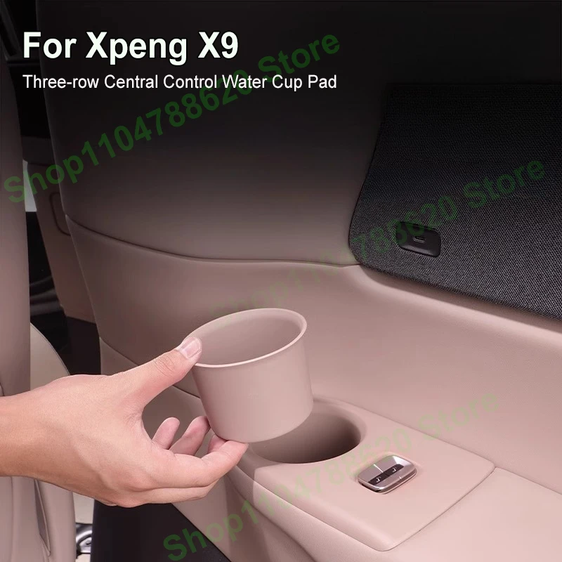 

For Xpeng Xiaopeng X9 Three-row Central Control Water Cup Pad Silicone Protection Storage Box Interior Accessories