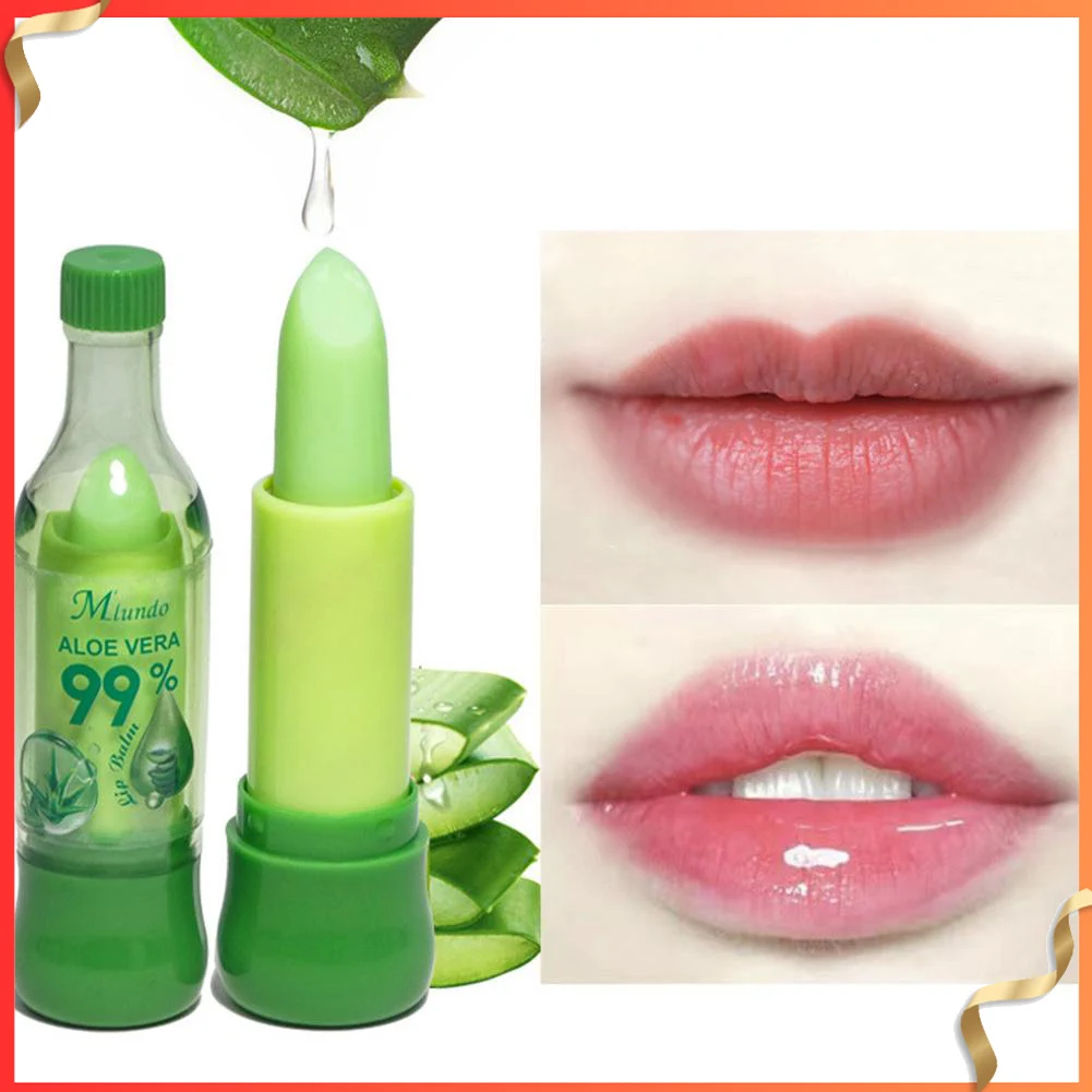 

Aloe Vera Lip Balm Color Changing Lip Balm Lipstick Lasting Moisturizing Nourishing Waterproof Temperature Change Lip Balm
