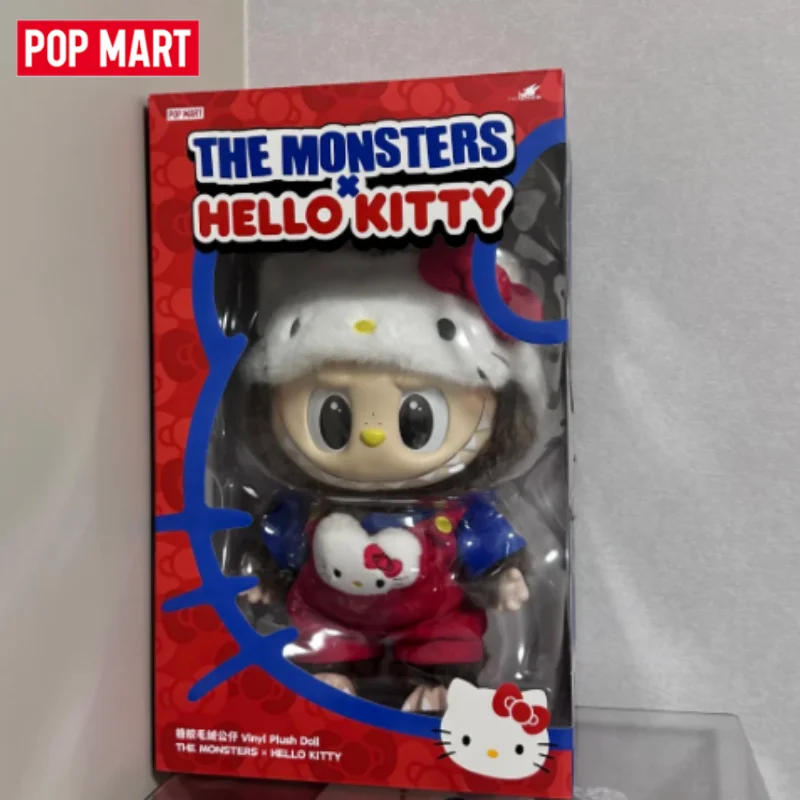 

POPMART LABUBU THE MONSTERS x HELLO KITTY Серия виниловых плюшевых кукол, коллекционная коробка-сюрприз, настольное украшение, игрушки-сюрпризы, аниме