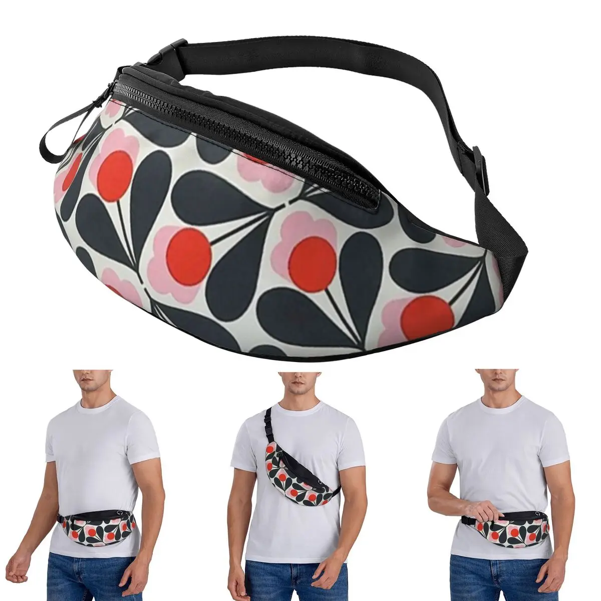 

Crossbody Waist Bag ORLA KIELY Men Women Fanny Pack Traveling Running Money Phone Pouch