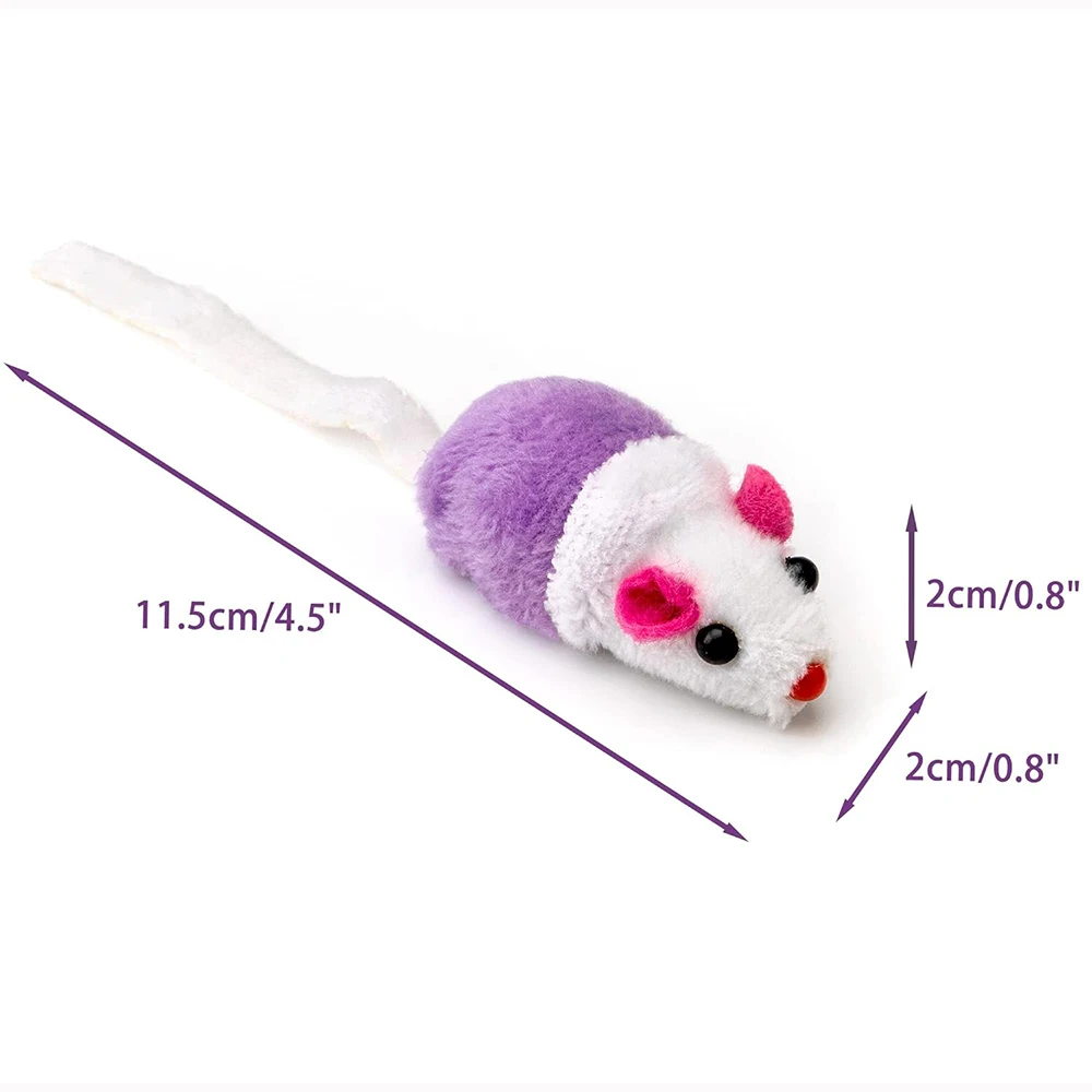 10-50pcs Small Interactive Cat Toys Mice with Catnip Rattle Sound Mouse for Indoor Cats Kitten Play Assorted Color Mice Cat Toys