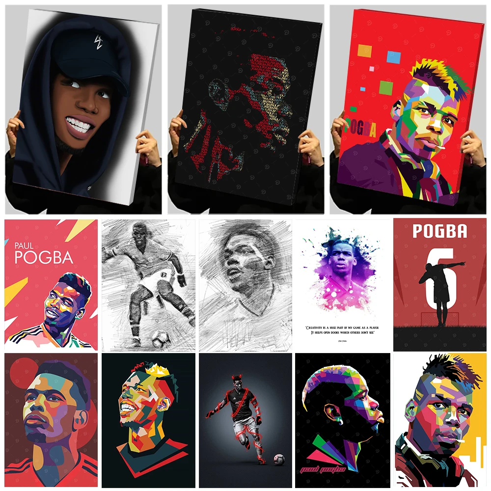 Пол Погба футбольные принты плакат на заказ футбол холст картина настенное искусство домашний декор декоративная картина палочка Deko украшения для комнаты Пол Погба футбольные принты плакат на заказ футбол холст картина настенное искусство домашний декор декоративная картина палочка Deko украшения для комнаты