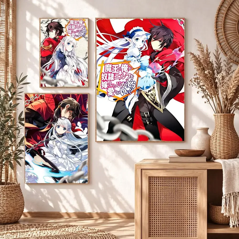 anime How I Married a Demon Lord's Slave Elf Poster HD Printing Cozy Warm Style Home Decor Suitable for Living Room Bedroom Gift