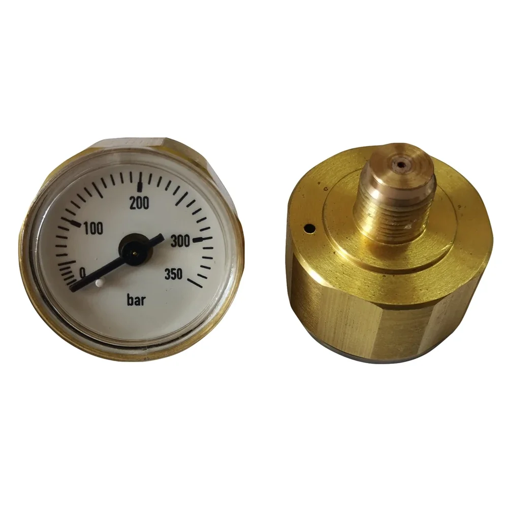 1/8BSP,M10 Thread 28mm Dial Precision Air Pressure Gauge FX Manometer 350Bar