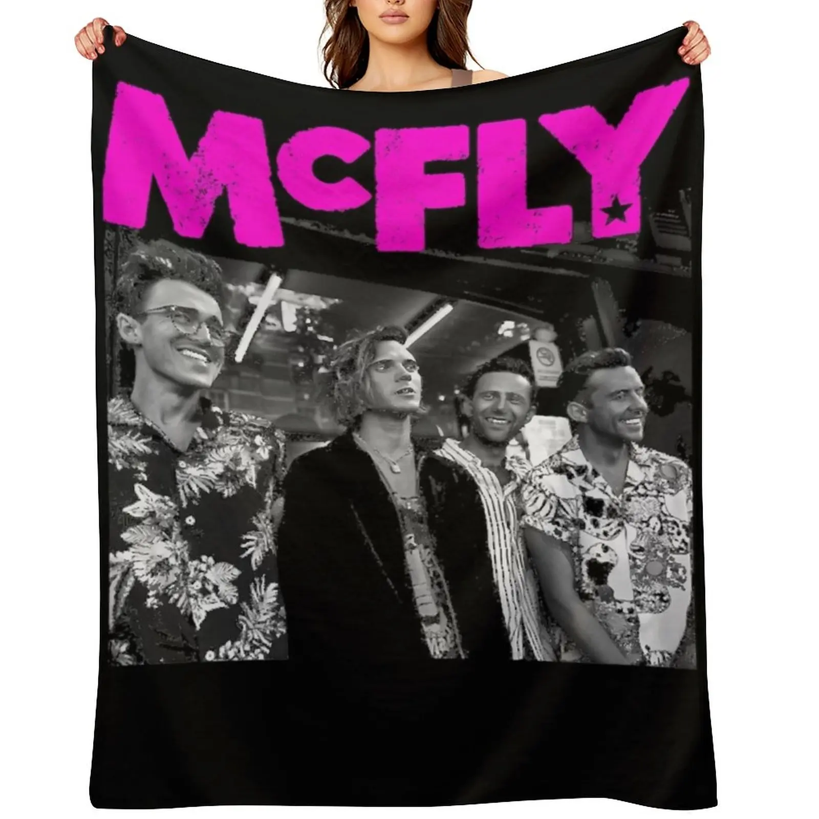 

MCFLY Essential Throw Blanket Decorative Sofa Shaggy Beach Furry Blankets