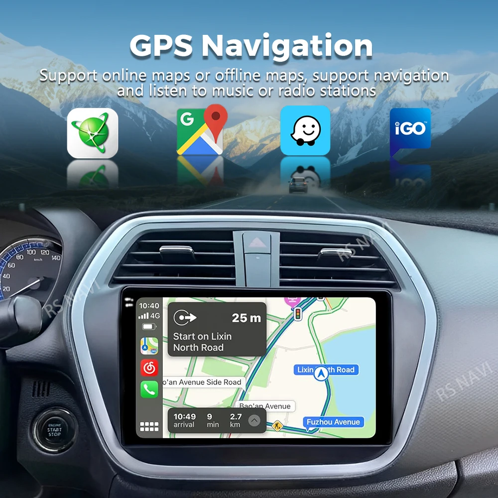 التوصيل والتشغيل أندرويد 15 Carplay راديو السيارة التلقائي لسوزوكي SX4-CROSS 2014 - 2017 الوسائط المتعددة مشغل فيديو GPS ستيريو رئيس وحدة 4G