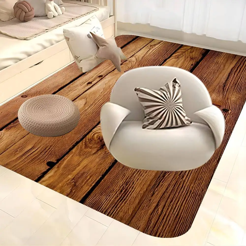 Mooie houten rechthoekige kamermatten wasbaar antislip woonkamer bank stoelen gebied mat keuken deurmat gebied tapijt
