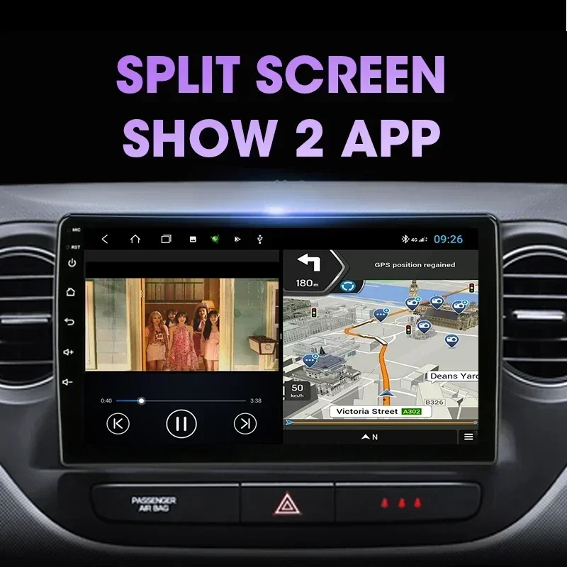 JMCQ-Autoradio Android 13, Navigation GPS, Lecteur MultiXXL Vidéo, Système Stéréo Carplay, 2DIN, pour Voiture Hyundai Grand I10 (2013-2016)