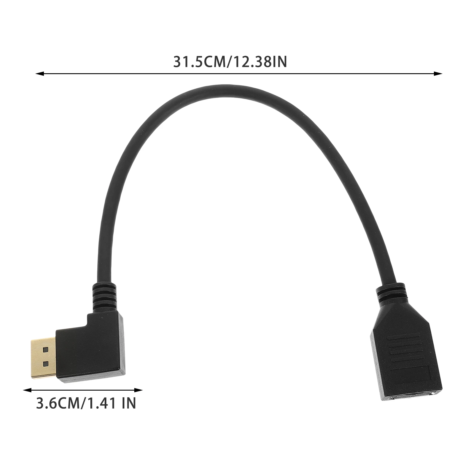 Cabo de extensão Displayport para computador de vídeo, adaptador macho para fêmea, tela LCD