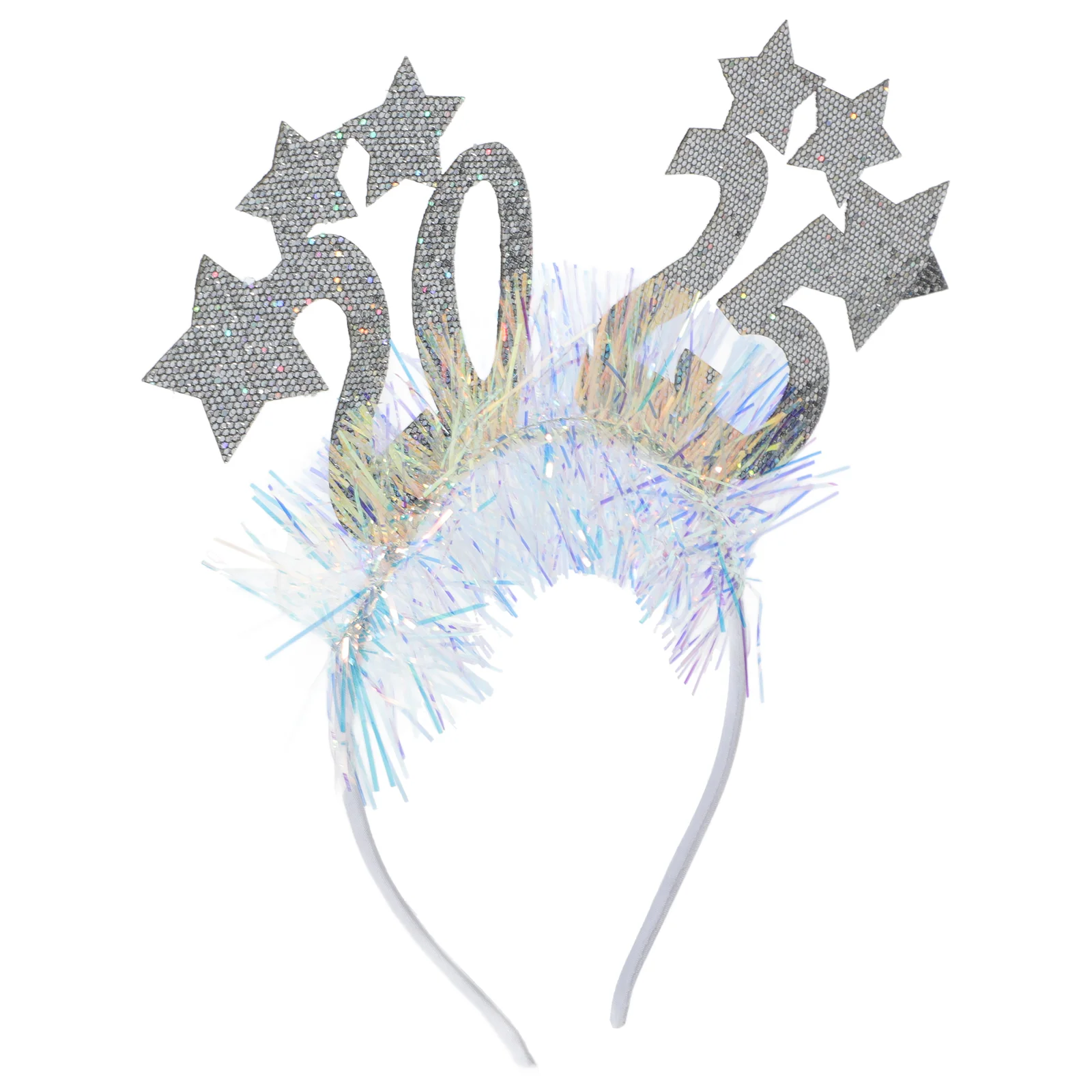 Gift Symphony Star Headband Party Headdress New Year Eve 2025 Hair Silver Photo Booth Props Miss