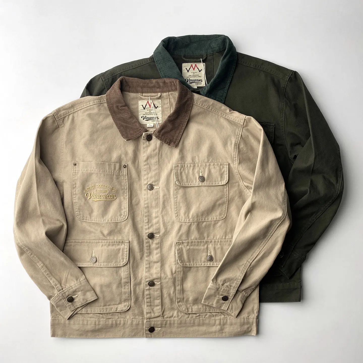 Spring and Autumn New American Retro J97 Detroit Cargo Jacket Men's Simple 100% Cotton Washed Multi-pocket Hunting Casual Coat