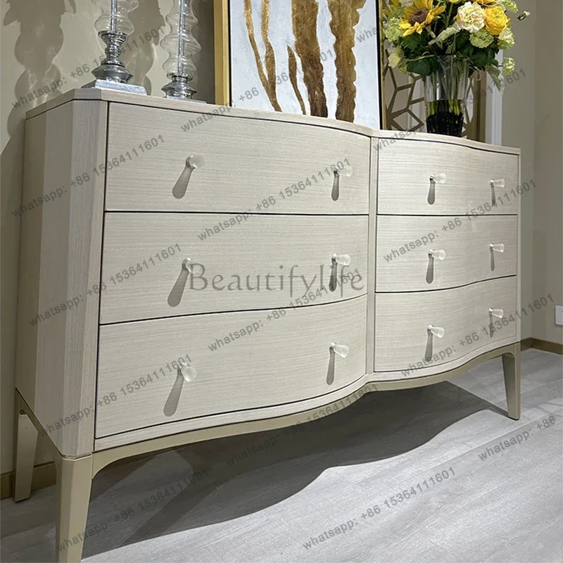 Customization American light luxury cloud ballet dresser French modern entrance bedroom bedside cabinet