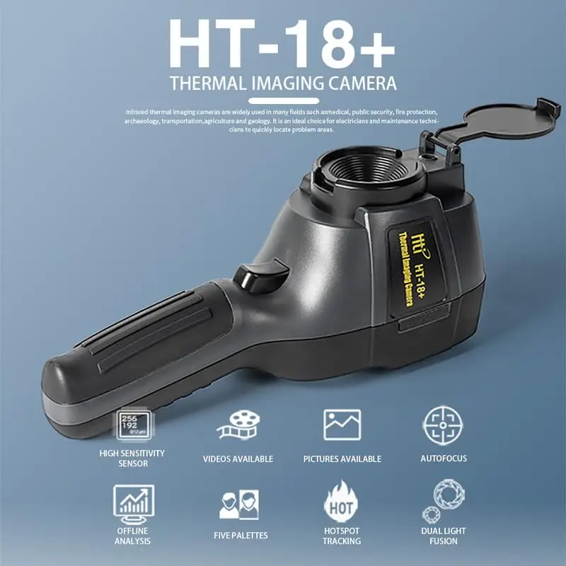 HT-18 Handheld Thermal Camera-256x192 IR Resolution 25Hz 300,000 Pixels 3.2