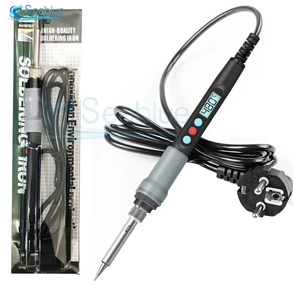 90W Soldering Iron Protable Digital Temp Adjustment Automatic Sleep Internal Thermal Ceramic Heating Electronic Welding Tools