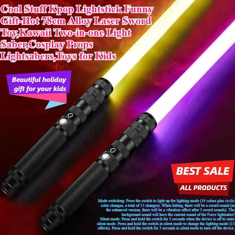 cool-stuff-kpop-lightstick-funny-gift-hot-78cm-alloy-laser-sword-toykawaii-light-sabercosplay-props-lightsaberstoys-for-kids