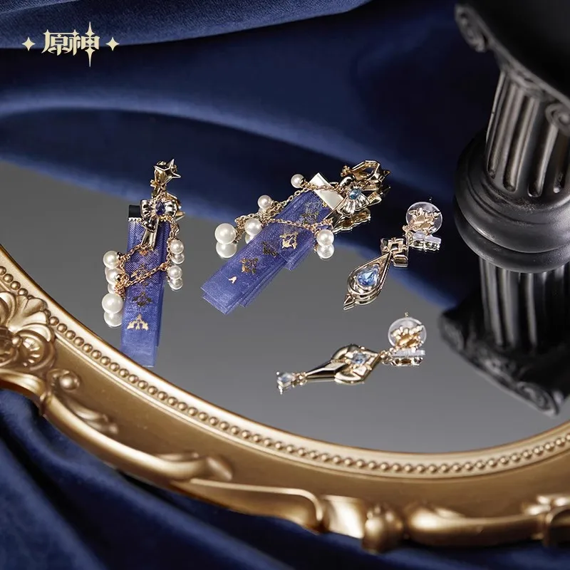 게임 Genshin Impact 공식 정품 Furina 테마 장식품 할로윈 크리스마스 3D DIY 선물 코스프레 장식 액세서리