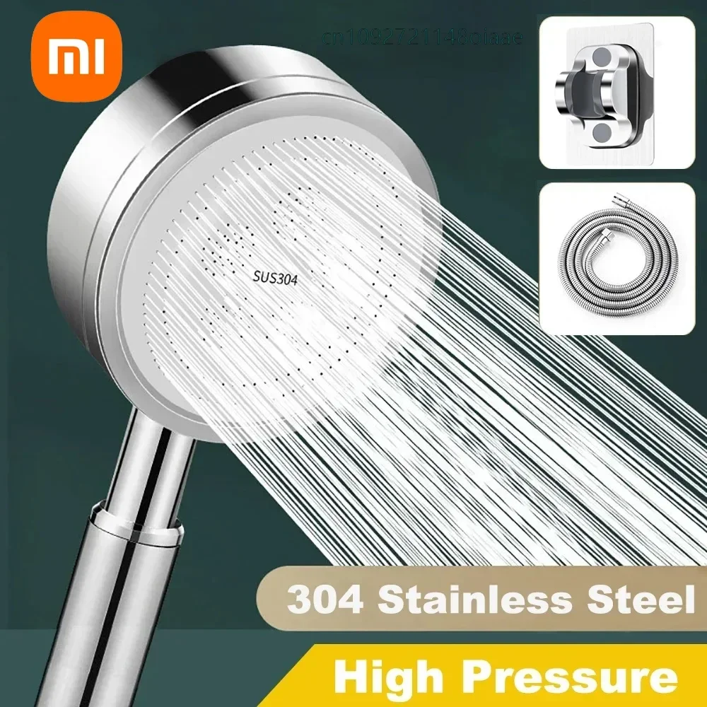 

Xiaomi New Shower Head 304 Stainless Steel Showerhead High Pressurized Faucet Shower Set Bathroom Items Douche Accessory Ducha