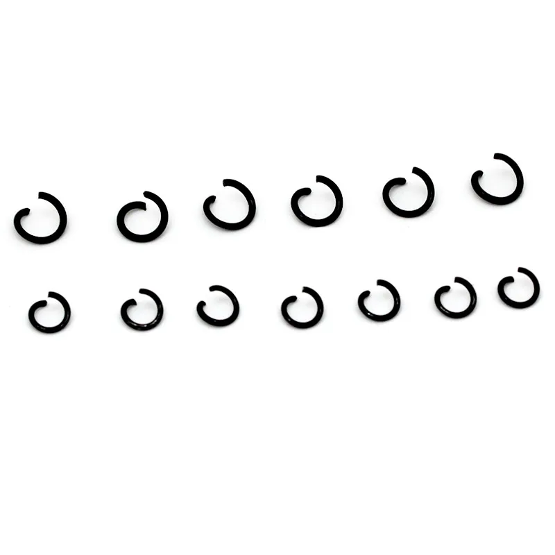 100Pcs 4mm 5mm Stainless Steel Black Plated Open Jump Rings Split Rings Connectors for DIY Jewelry Making Accessories Supplies