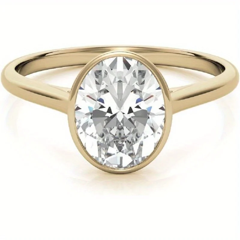 

Кольца с овальным муассанитом D Collor VVS1 для женщин, кольцо из стерлингового серебра S925, элегантное кольцо с покрытием из 18-каратного золота, женские украшения, подарок на свадьбу или вечеринку