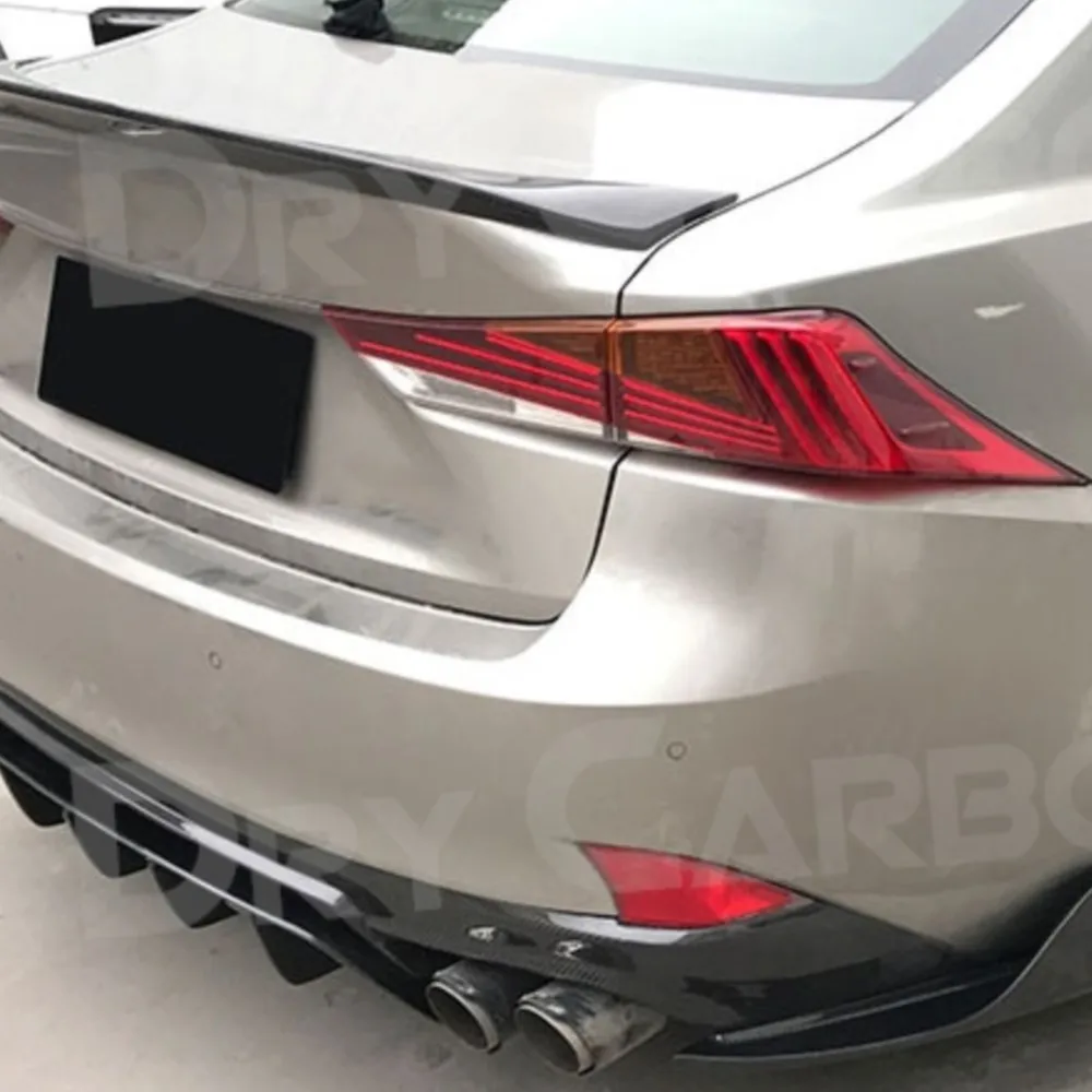 

Carbon Fiber Rear Bumper Lip Diffuser Protector With Splitter For LEXUS IS300 IS350 IS F Sport Sedan 4 Door 2017 2018 2019 Body