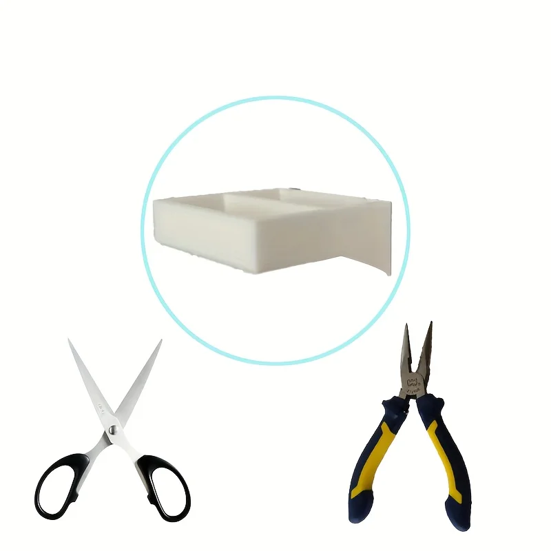 ل ايكيا سكاديس كماشة ومقص تخزين الرف الأبيض البلاستيك أداة تخزين حامل الرف ورشة عمل المنزل مكتب التخزين