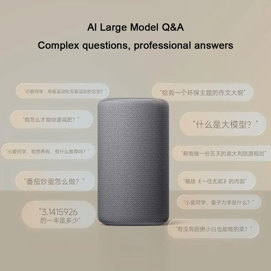 Xiaomi Altoparlante Intelligente Bluetooth 5.3 AI Super Xiaoai Intelligence Suono Controllo Vocale Mesh2.0 Wi-Fi 2.4GHz/5GHz con Mi Home APP