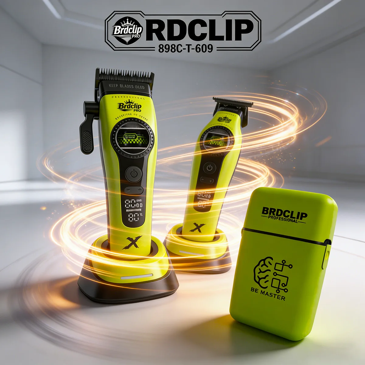 

Профессиональная машинка для стрижки волос BRDCLIP 898CT, 8000 об/мин, со съемным лезвием, бесщеточный мотор с внешним ротором, триммер, электробритва 609, 10000 об/мин