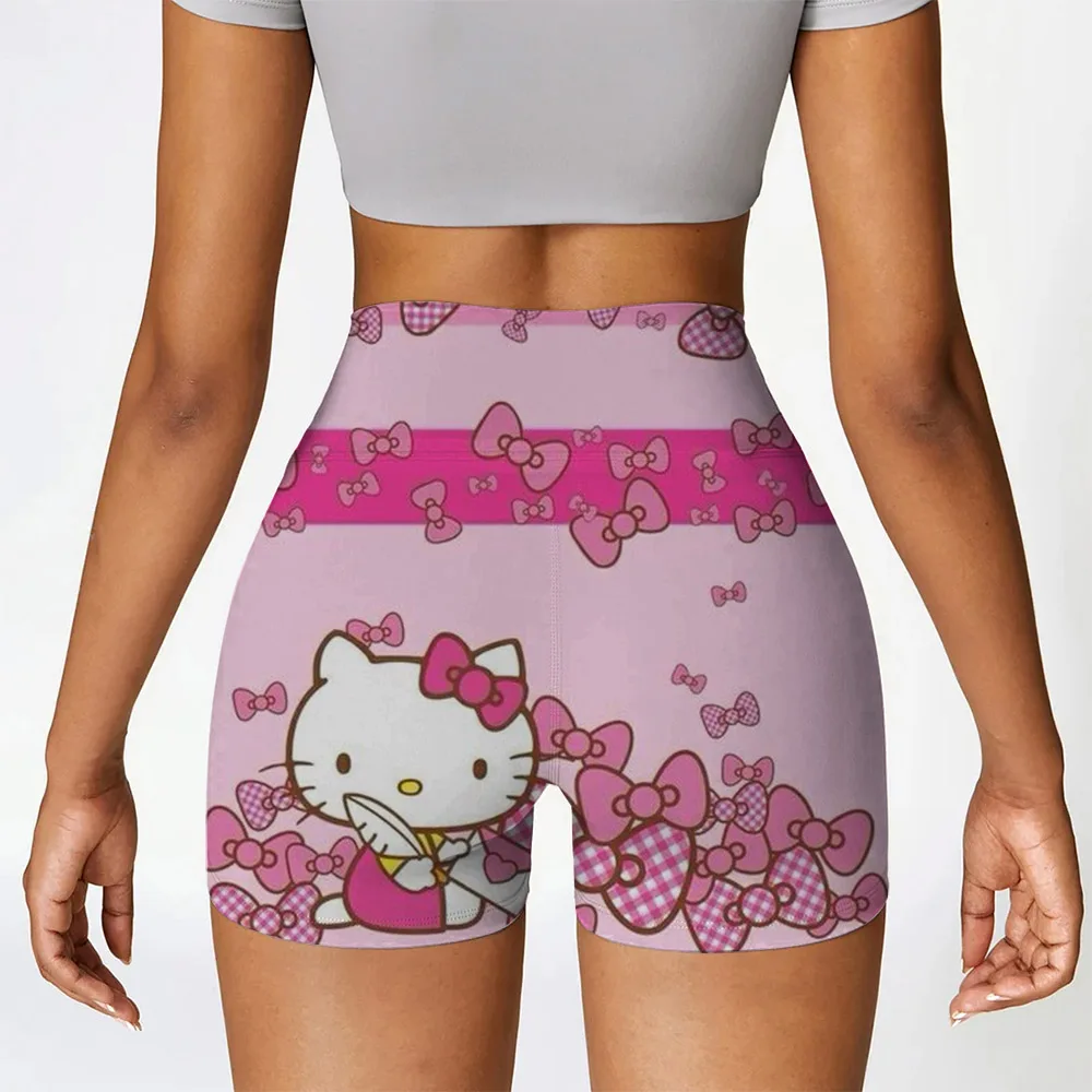 2025 Summer Women's Shorts, Hello Kitty O-neck Women's Super Shorts, Slim fit Women's Shorts, Hot and Sexy