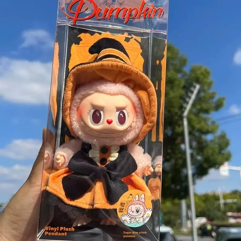 New In Stock Genuine Mokoko Happy Halloween Party Series Magic Of Pumpkin Vinyl Pendent Doll Keychain Kawaii Toys Birthday Gift