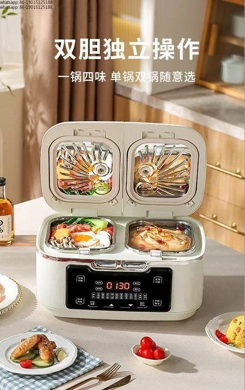 Double bile new household smart 6L multi-function large-capacity rice cooker micro-pressure double-spell