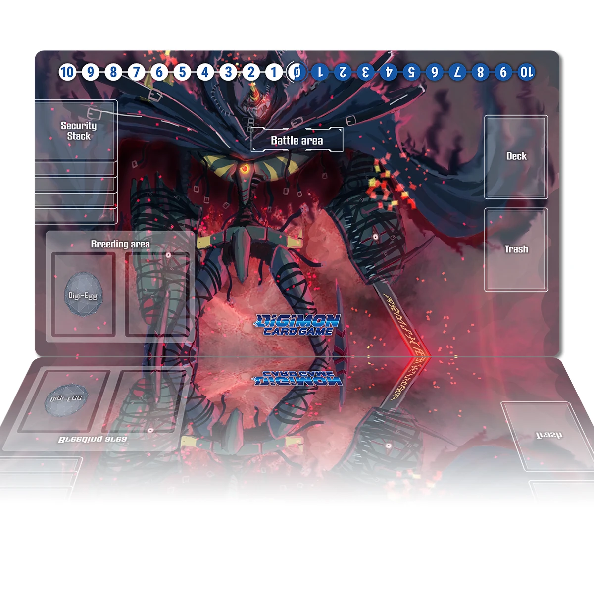 Digimon Playmat Omnimon DTCG TCG CCG Board Game Mat Mouse Pad Anime Custom Desk Mat Zones Free Bag Gaming Accessories 60x35cm