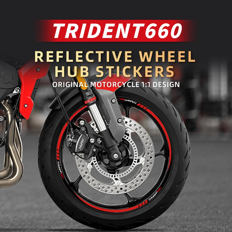 

Motor Bike Rim Stickers Wheel Hub Reflective Safety Sticker For TRIUMPH TRIDENT660 Motorcycle Accessories Decals