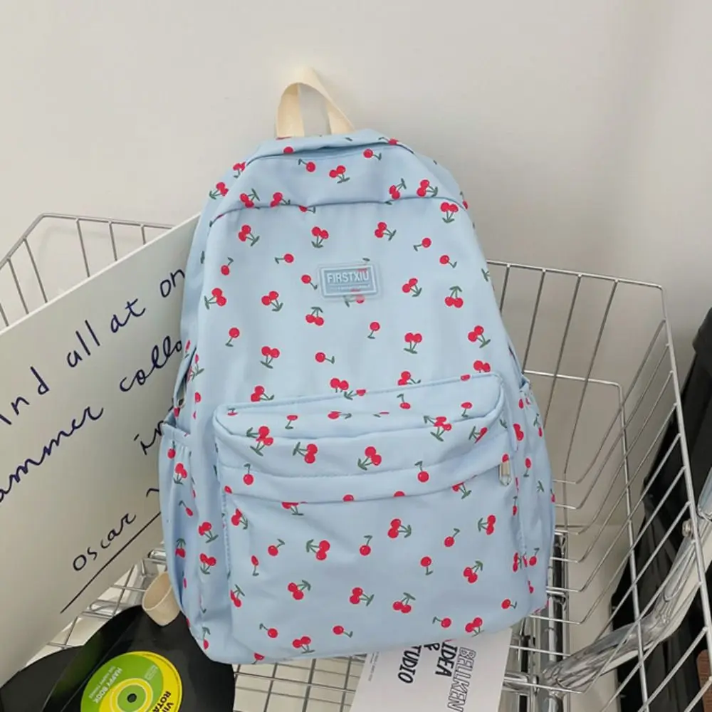 

Nylon Fresh Girl Student Backpack Anti-theft Large Capacity Student School Bags Mochila Ins Small Flower Schoolbag Teenage Girls