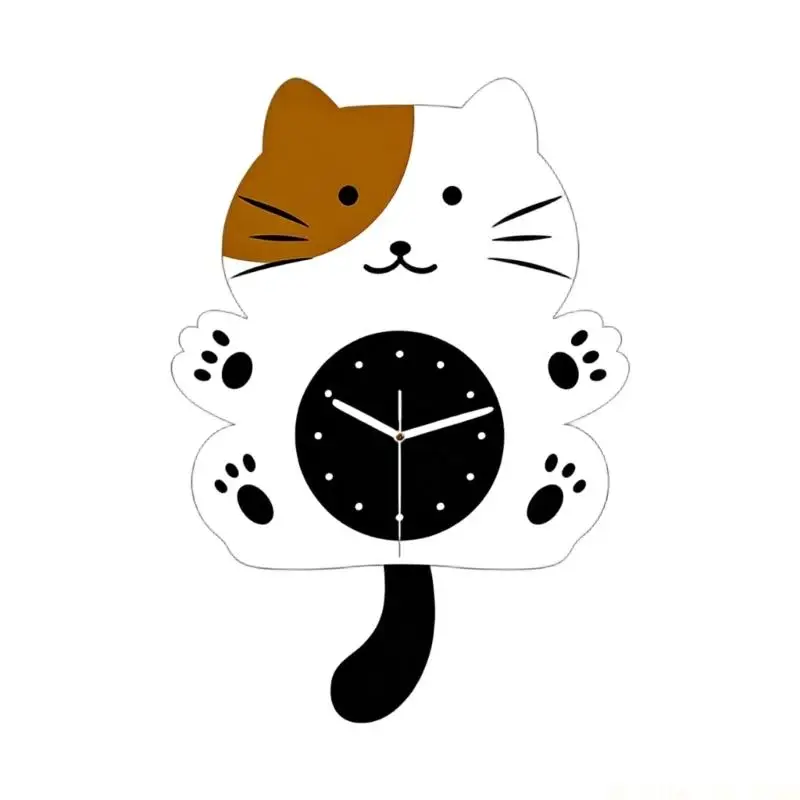 J0MA Bedroom Wall Pet Clock Acrylic Analog Decor, Quiet Non Ticking 11 x 15.6 Inch Time Display Accent for Home Office Indoor