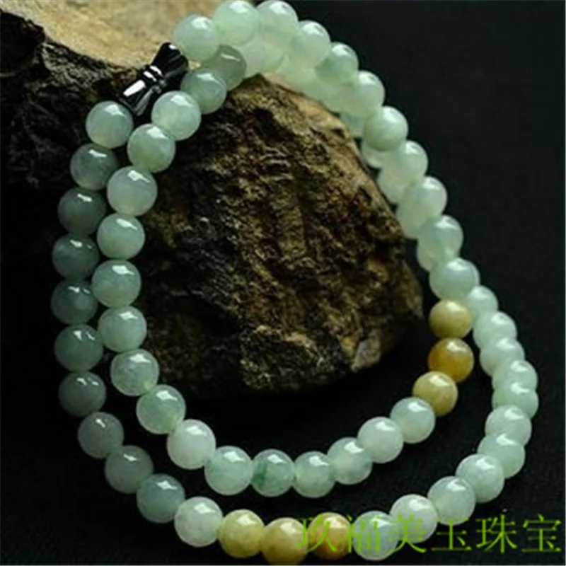 

Myanmar Three-Color Beads Women's Jade Necklace