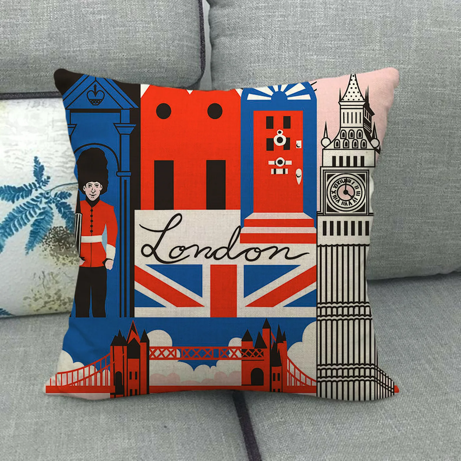 イギリスのロンドンの塗装都市景観デジタル印刷ショートぬいぐる - Home Office England のレビューと価格
