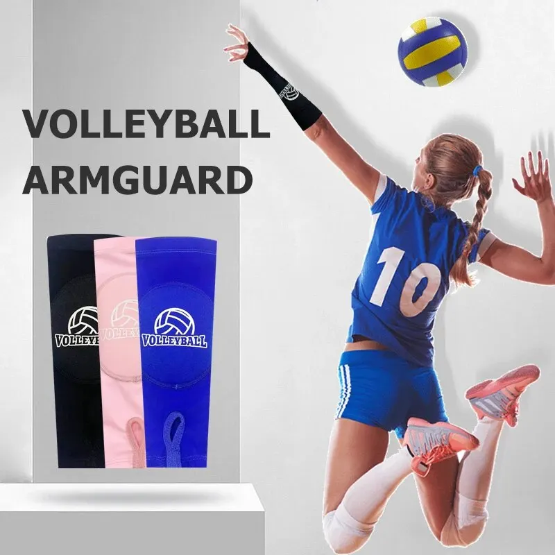 Volleyball Arm Sleeves Training Protection Breathable Compression Thick Sponge Forearm Guard for Women with Protection Pad