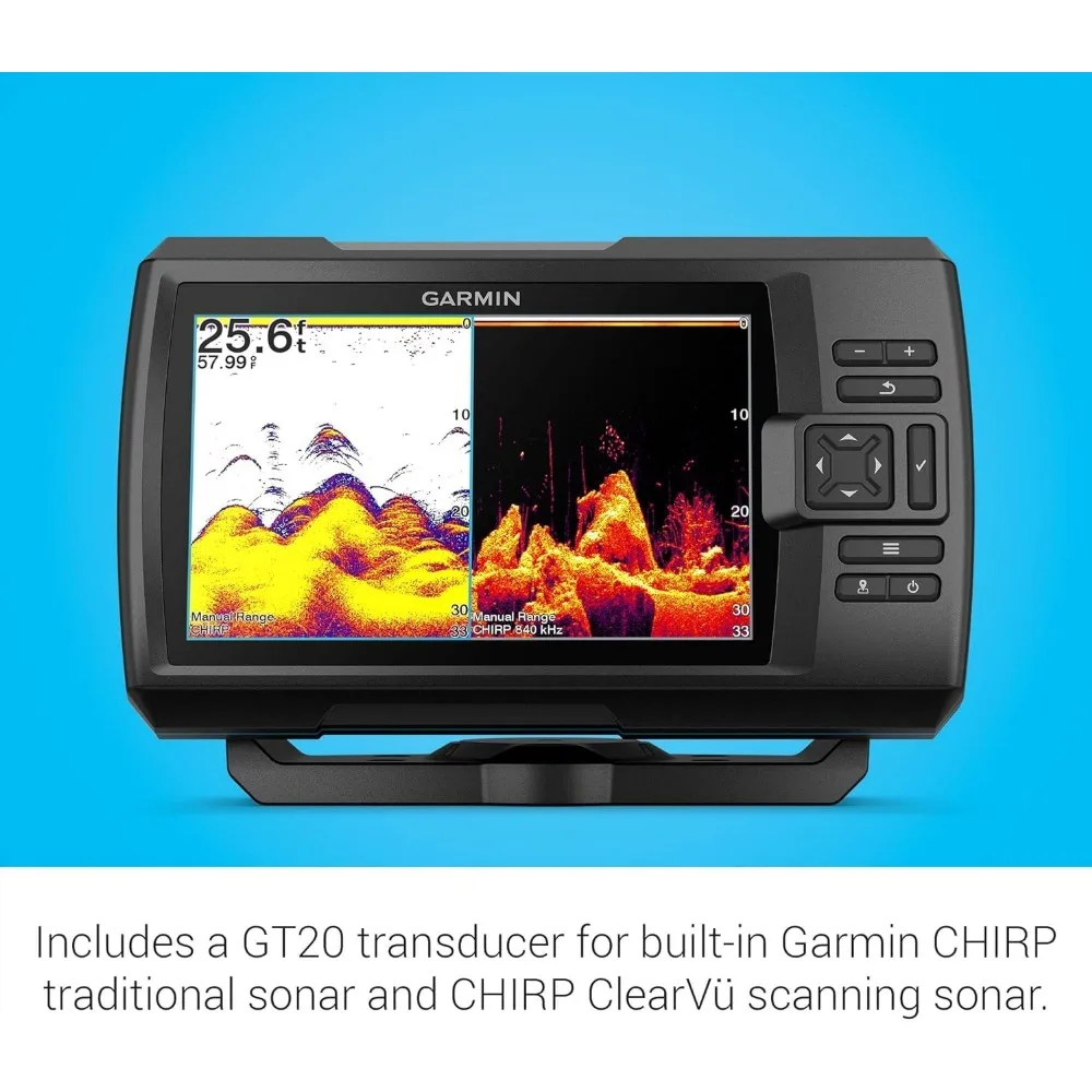 Striker Vivid 7cv, Easy-to-Use 7-inch Color Fishfinder and Sonar Transducer, Vivid Scanning Sonar Color Palettes (010-02552-00)