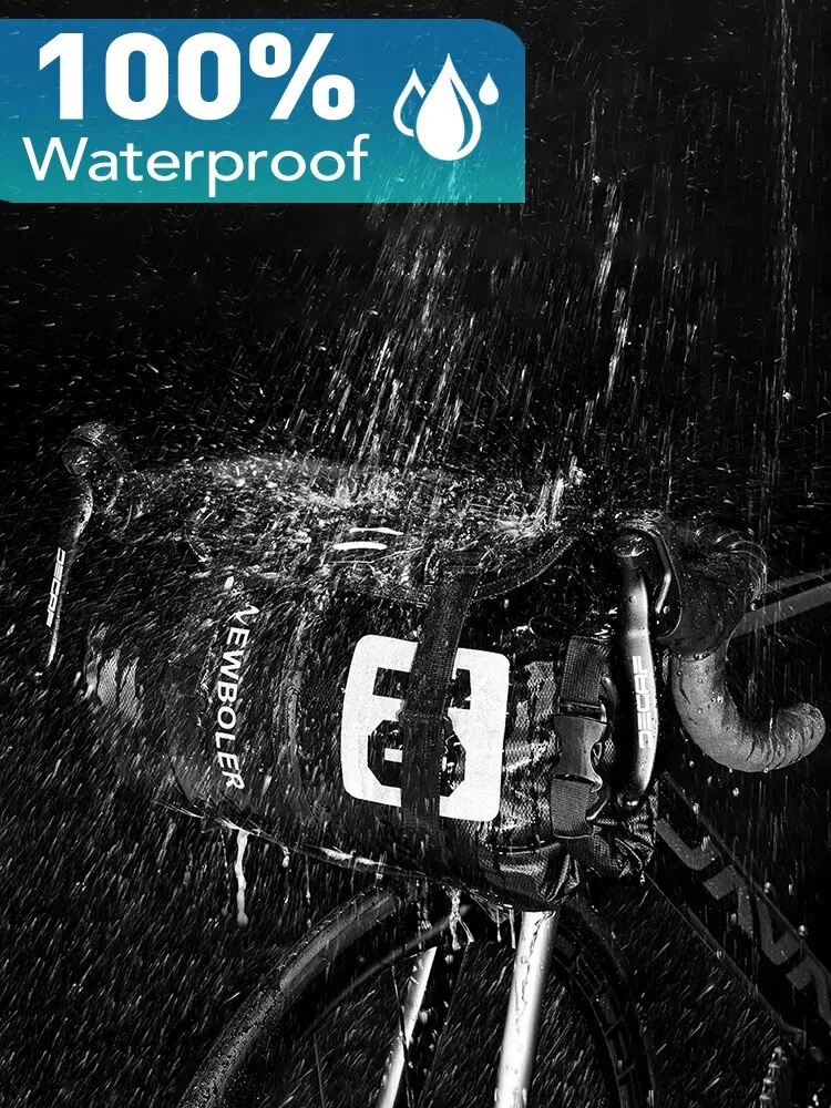 AliExpress NEWBOLER NEW Bike Front Tube Bag Waterproof Bicycle Handlebar Basket Pack Cycling Front Frame Pannier Bicycle Accessories