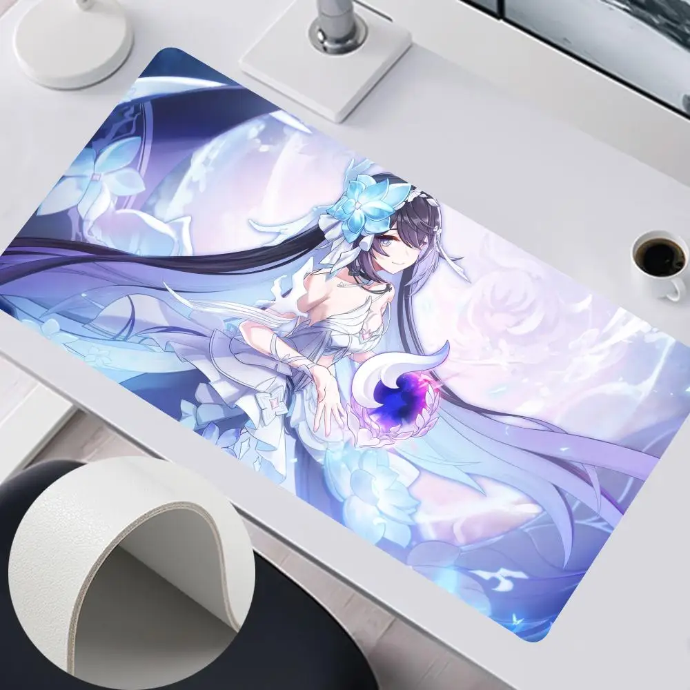 

Honkai Impact 3rd Kiana Kaslana Mouse Pad 900x400mm Home Office Large Mouse Pad Gamer Waterproof PU Leather Desk video game Mat