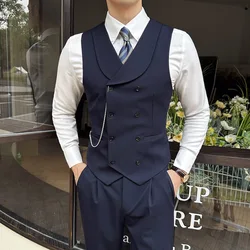 2024 New Arrival Dress Vests For Men Slim Fit Mens Suit Vest Male Waistcoat Gilet Homme Casual Sleeveless Formal Business Jacket