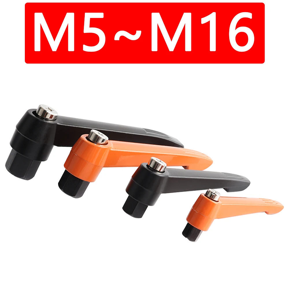

YK929 M5~M16 Zinc Alloy Hexagonal Adjustable Tight Handle Rotating Handle L-shaped Internal Thread Universal Adjustable Handle