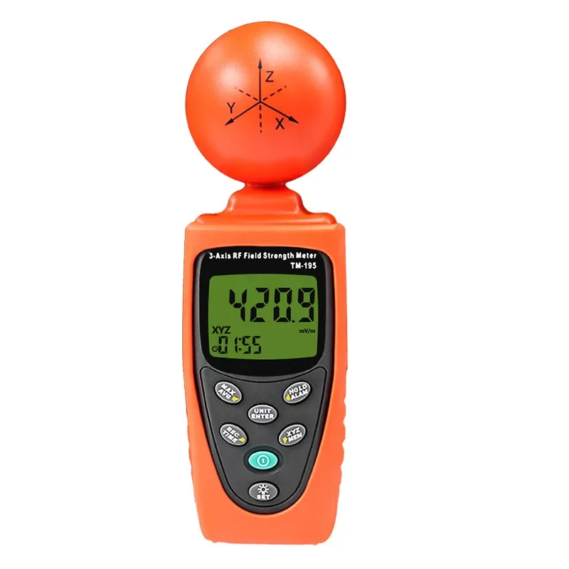 TM195 3 Axis High Frequency Electromagnetic Wave Radiation Detector Field Microwave Tester for Mobile Base Station