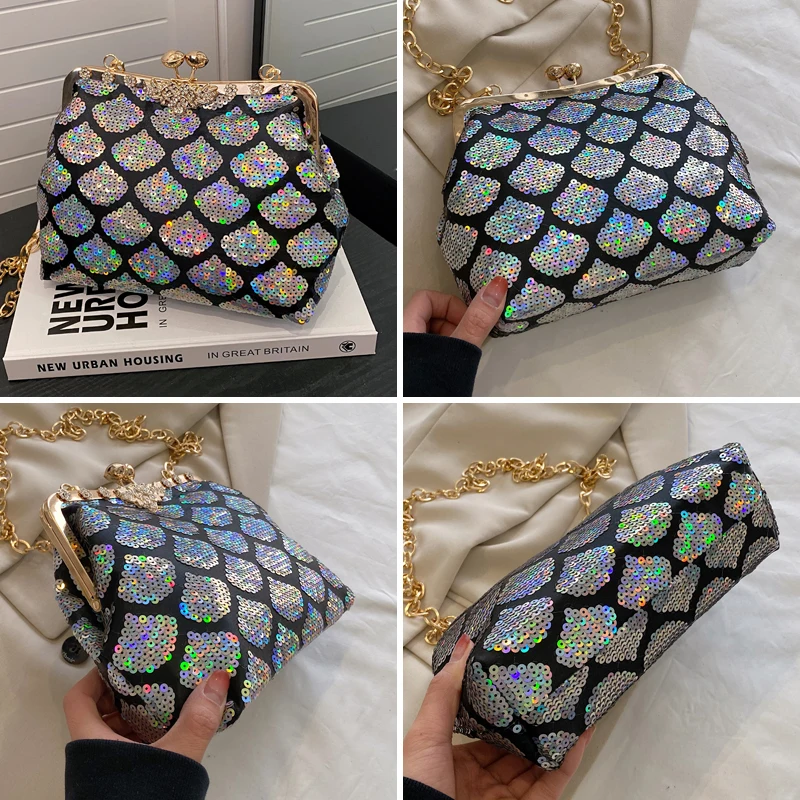 Sequined purses mermaid Women Shoulder Clutch Luxury Glitter Party Wedding Evening Bag Fashion Shining Crossbody Bags For Women