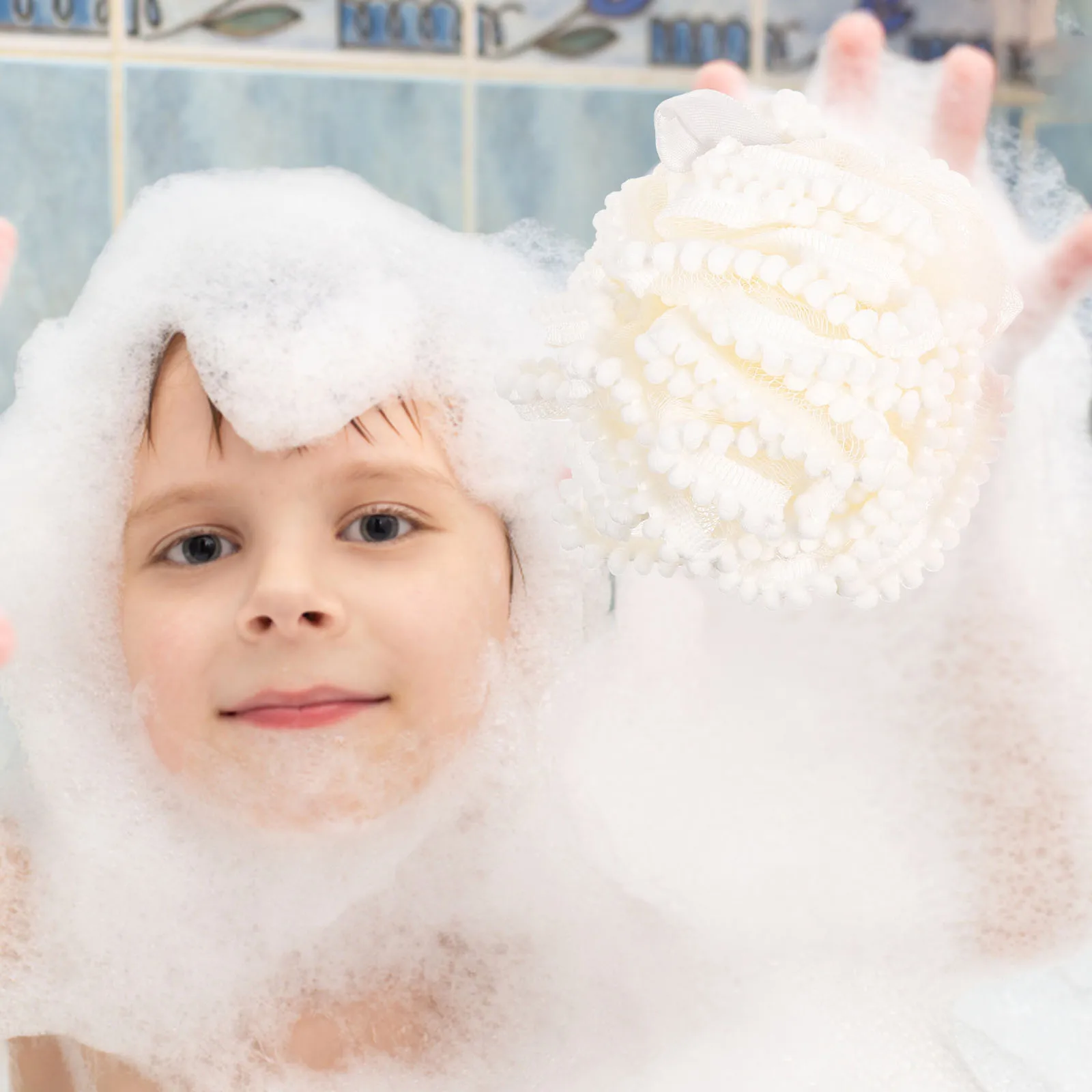 

2Pcs Shower Ball Bath Scrub Flower Soap Tool Skin Exfoliating Detergent Body Loofah Travel Shower Scrubber Bathing Ball